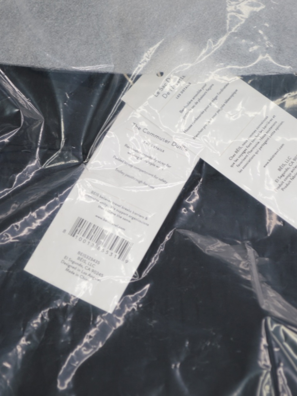 Beis The Commuter Duffle in Black — Brand New with Tags — MSRP $167 - Picture 6 of 7